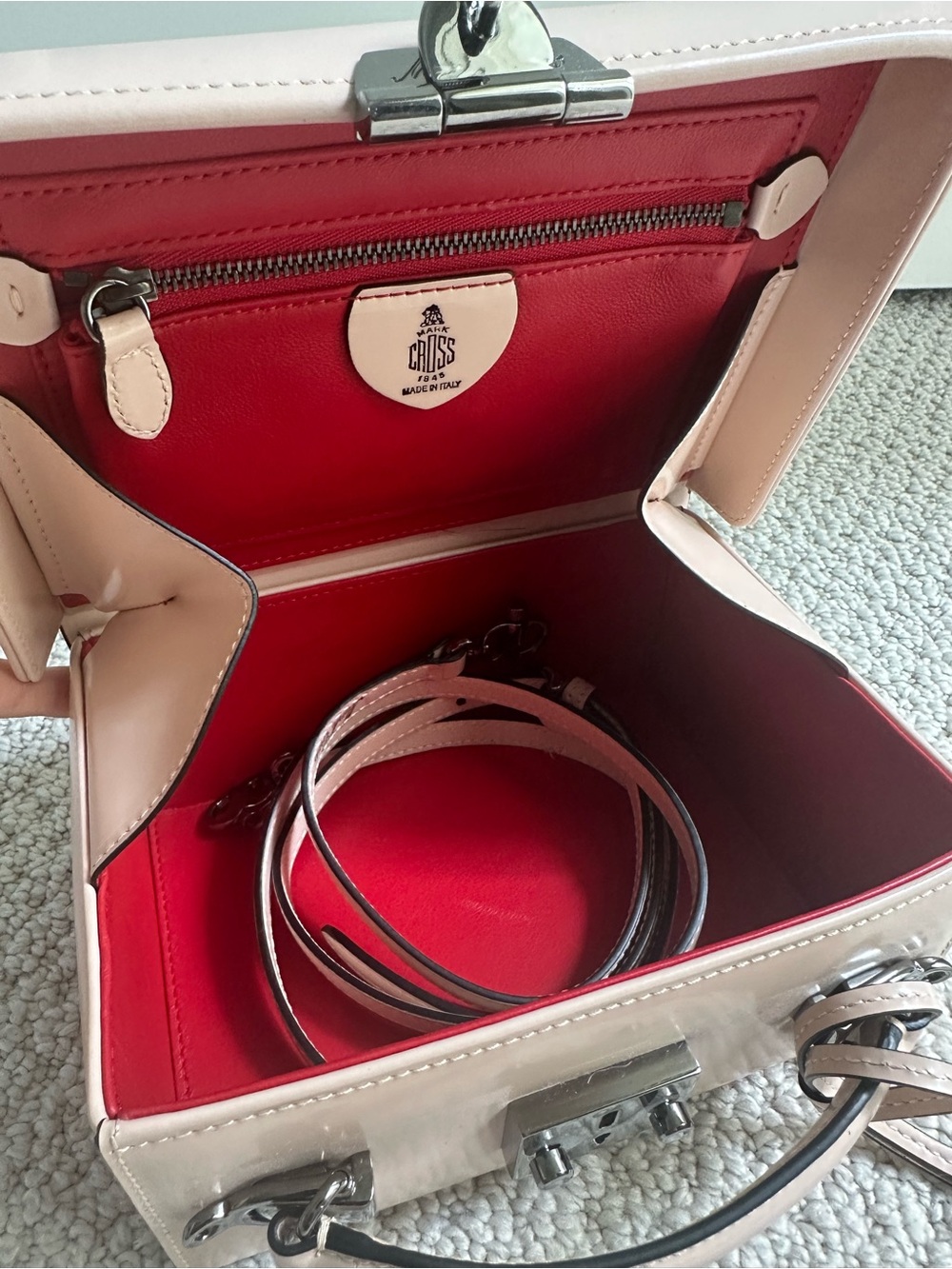Mark Cross Grace Box Bag - ballet pink
